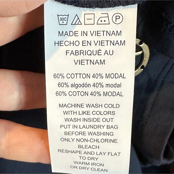 NWT, Michael Kors Women’s Size Large & XL Navy Tee w/Double Ruffle Sleeves, K627 - Picture 16 of 17